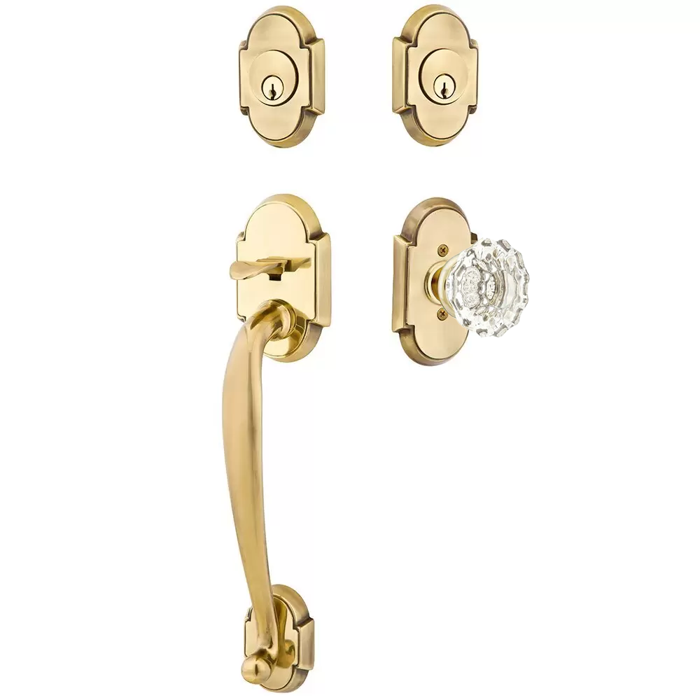 Emtek Nashville Tubular Entryset Sectional with Astoria Glass Knob