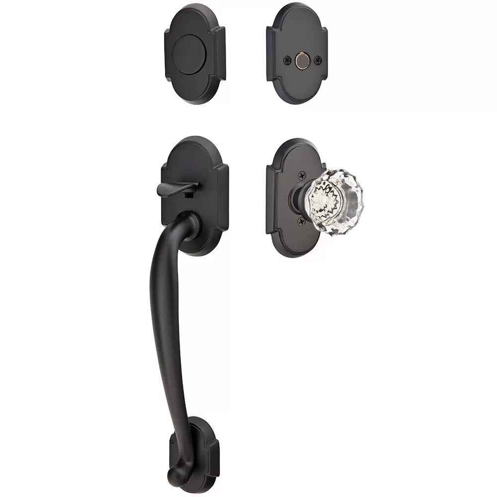 Emtek Nashville Tubular Entryset Sectional with Astoria Glass Knob