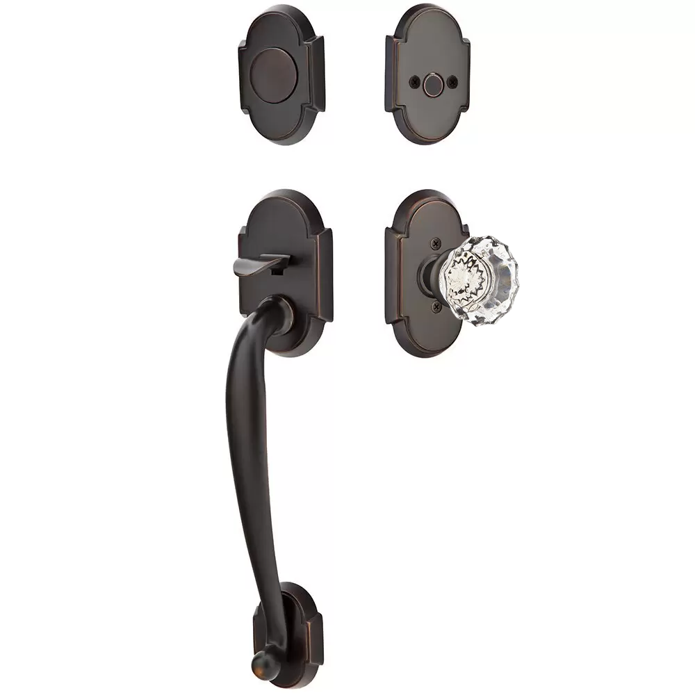 Emtek Nashville Tubular Entryset Sectional with Astoria Glass Knob