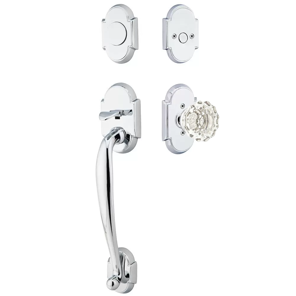 Emtek Nashville Tubular Entryset Sectional with Astoria Glass Knob