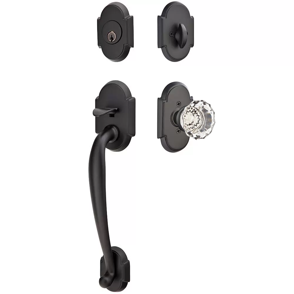 Emtek Nashville Tubular Entryset Sectional with Astoria Glass Knob