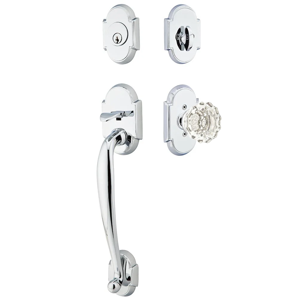 Emtek Nashville Tubular Entryset Sectional with Astoria Glass Knob