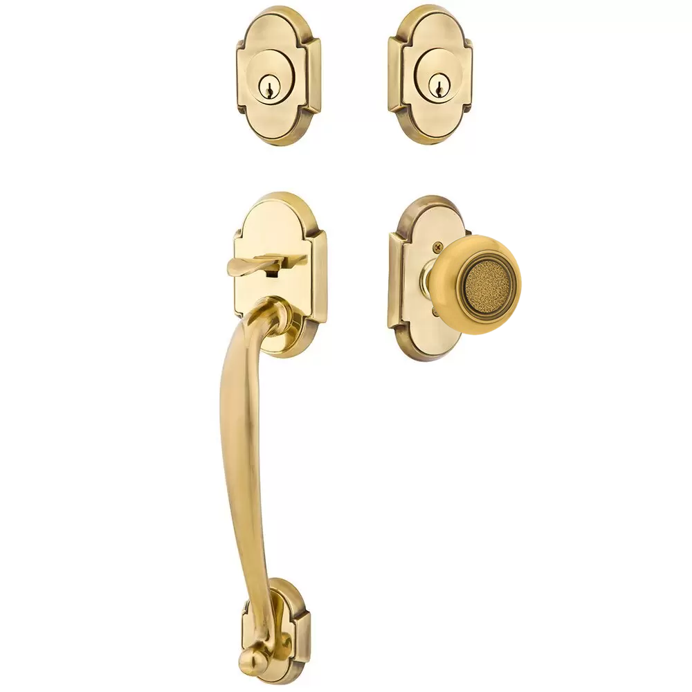 Emtek Nashville Tubular Entryset Sectional with Belmont Knob