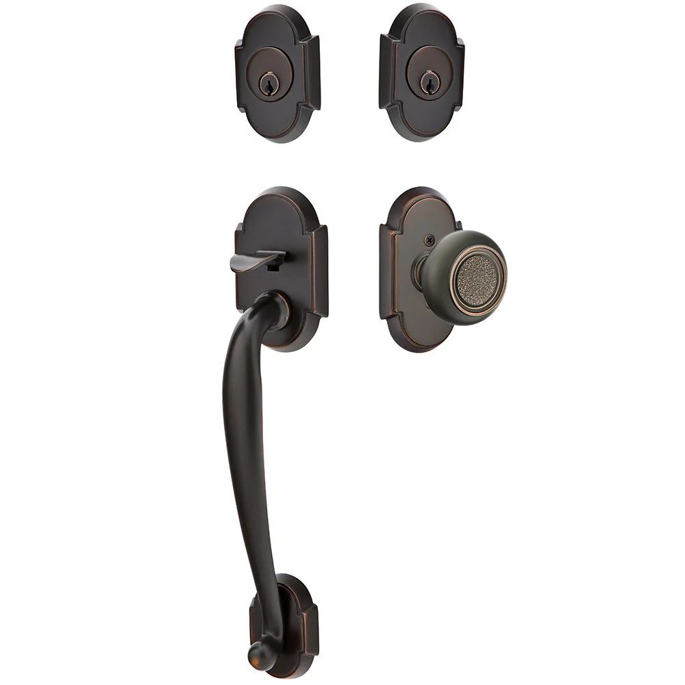 Emtek Nashville Tubular Entryset Sectional with Belmont Knob