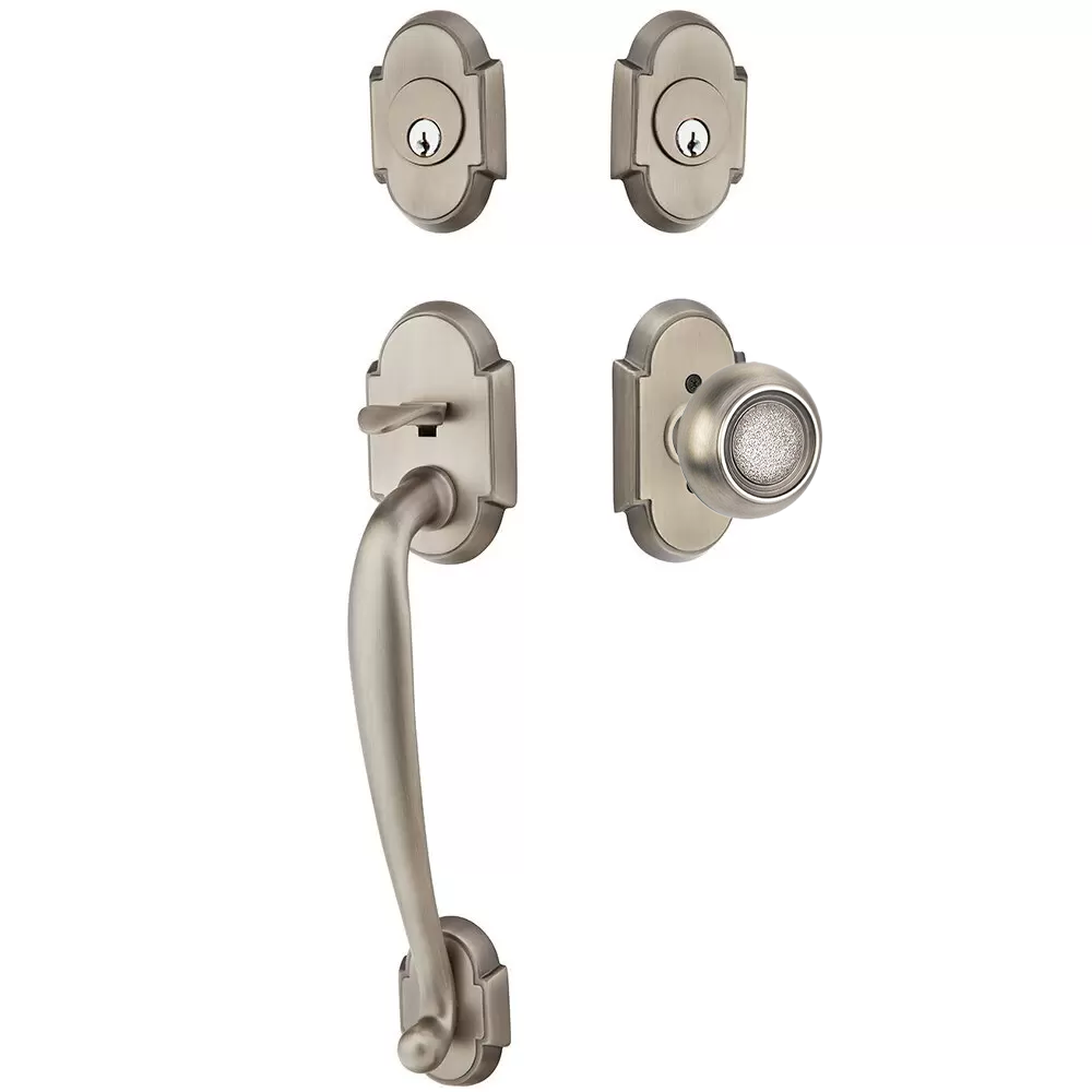 Emtek Nashville Tubular Entryset Sectional with Belmont Knob