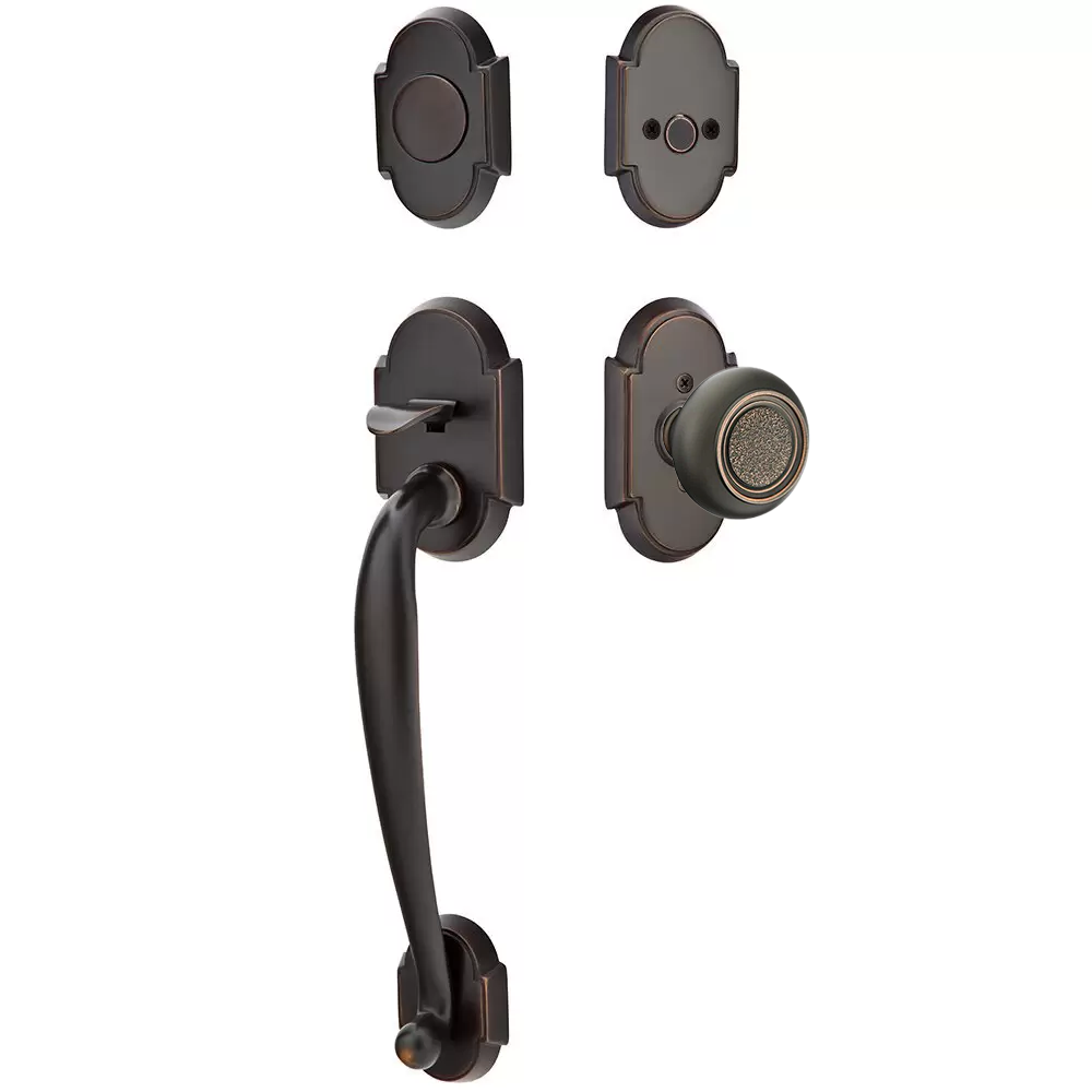 Emtek Nashville Tubular Entryset Sectional with Belmont Knob