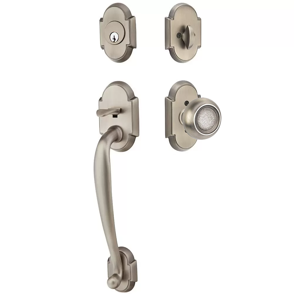 Emtek Nashville Tubular Entryset Sectional with Belmont Knob