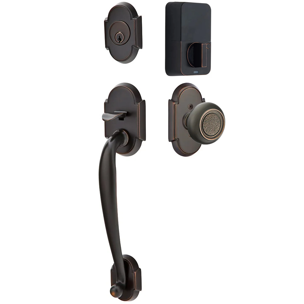 Emtek Nashville Tubular Entryset Sectional with Belmont Knob