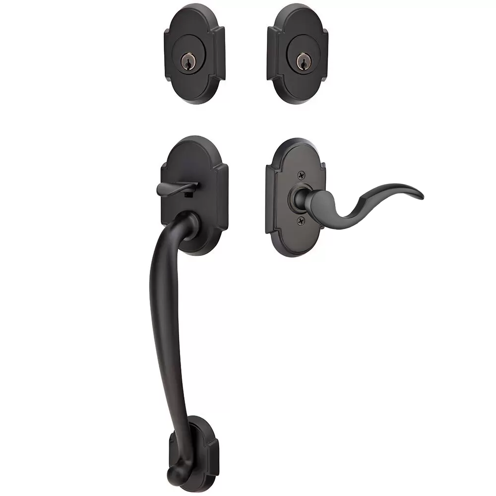 Emtek Nashville Tubular Entryset Sectional with Cortina Lever