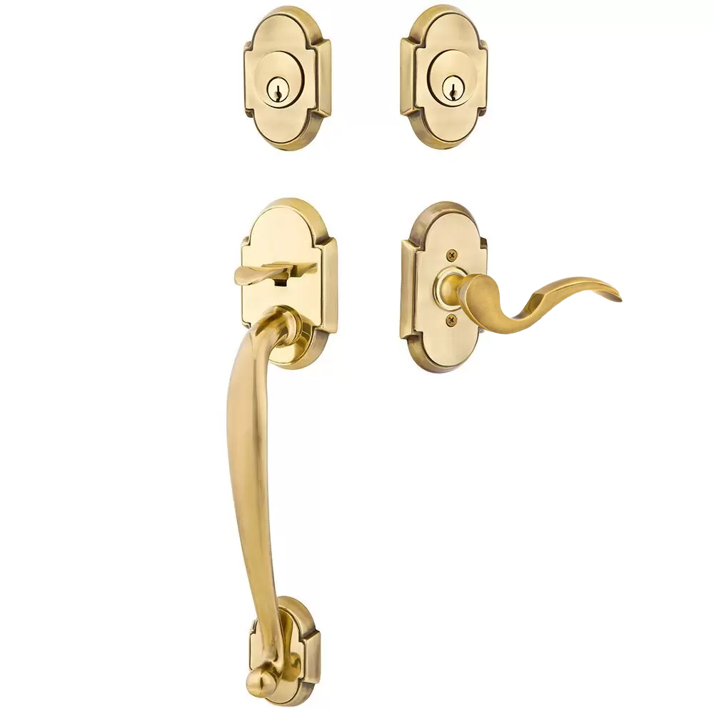 Emtek Nashville Tubular Entryset Sectional with Cortina Lever