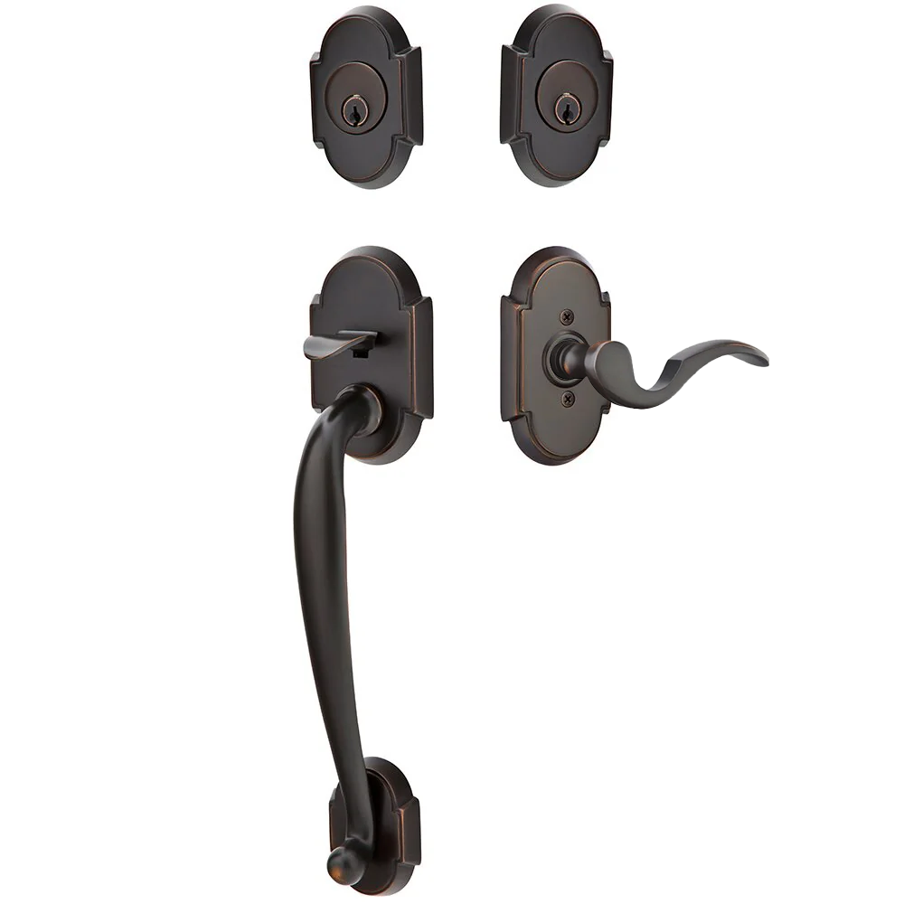 Emtek Nashville Tubular Entryset Sectional with Cortina Lever