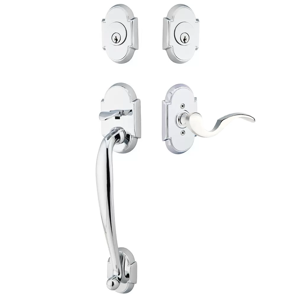 Emtek Nashville Tubular Entryset Sectional with Cortina Lever