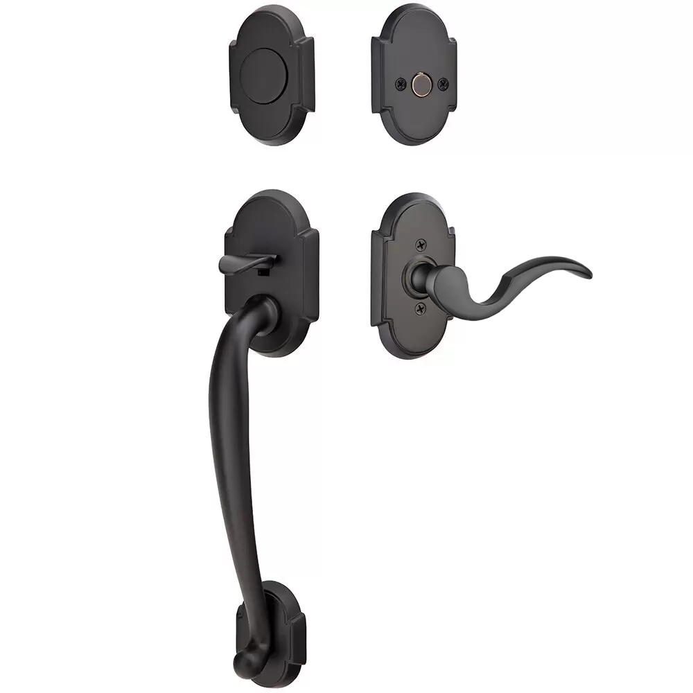 Emtek Nashville Tubular Entryset Sectional with Cortina Lever