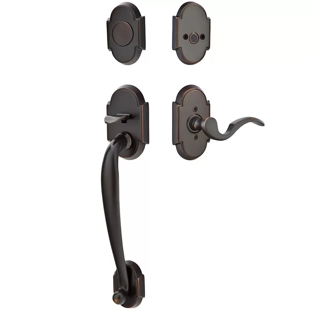 Emtek Nashville Tubular Entryset Sectional with Cortina Lever