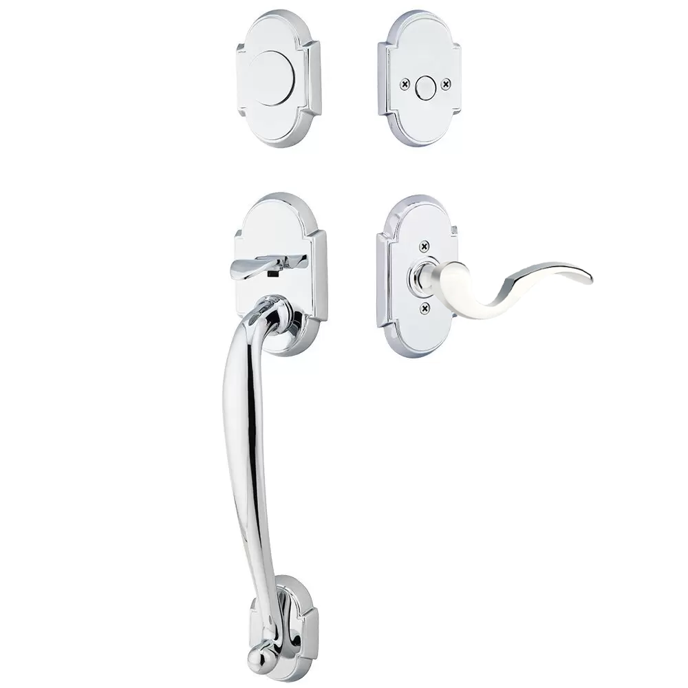 Emtek Nashville Tubular Entryset Sectional with Cortina Lever