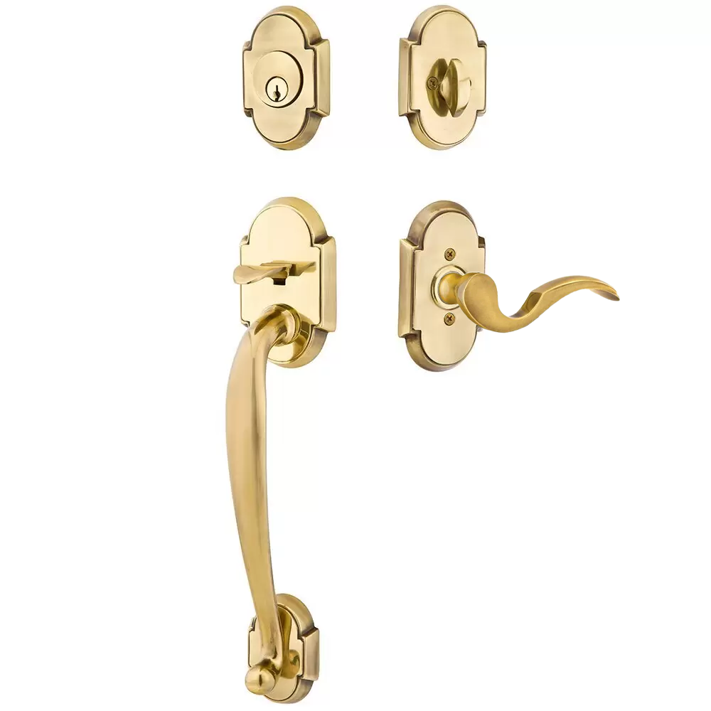 Emtek Nashville Tubular Entryset Sectional with Cortina Lever