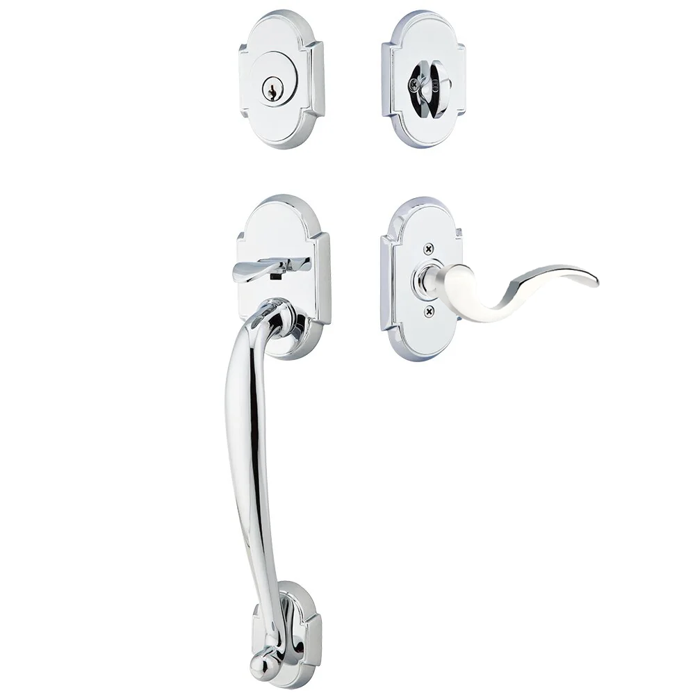 Emtek Nashville Tubular Entryset Sectional with Cortina Lever