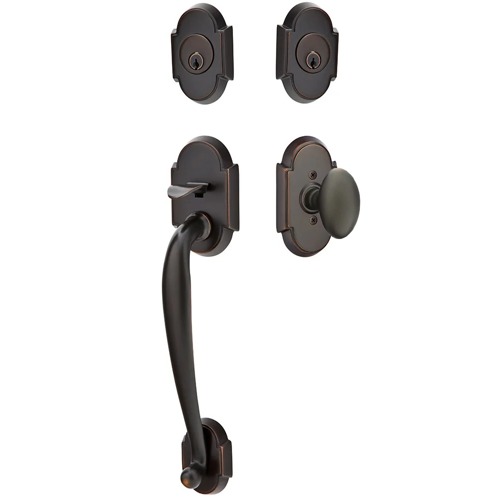 Emtek Nashville Tubular Entryset Sectional with Egg Knob