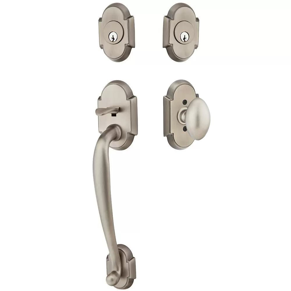 Emtek Nashville Tubular Entryset Sectional with Egg Knob