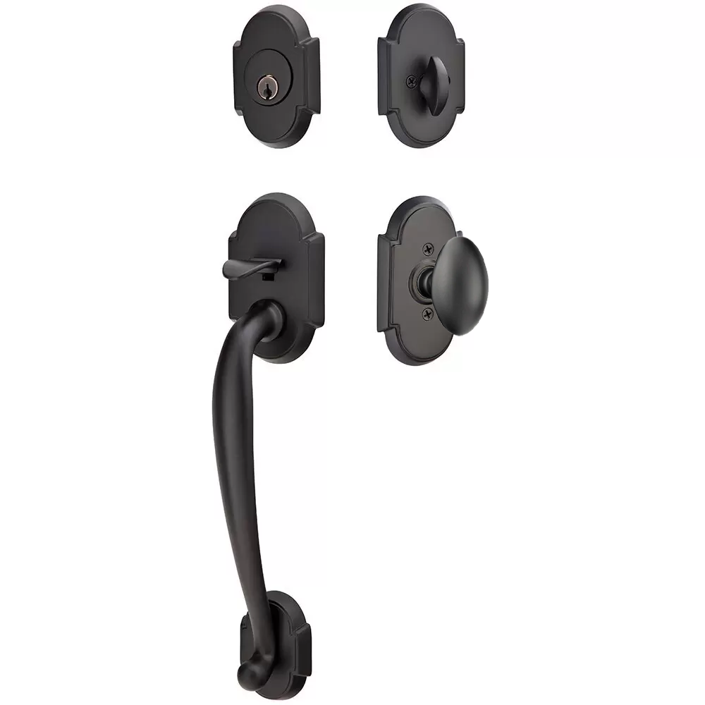 Emtek Nashville Tubular Entryset Sectional with Egg Knob
