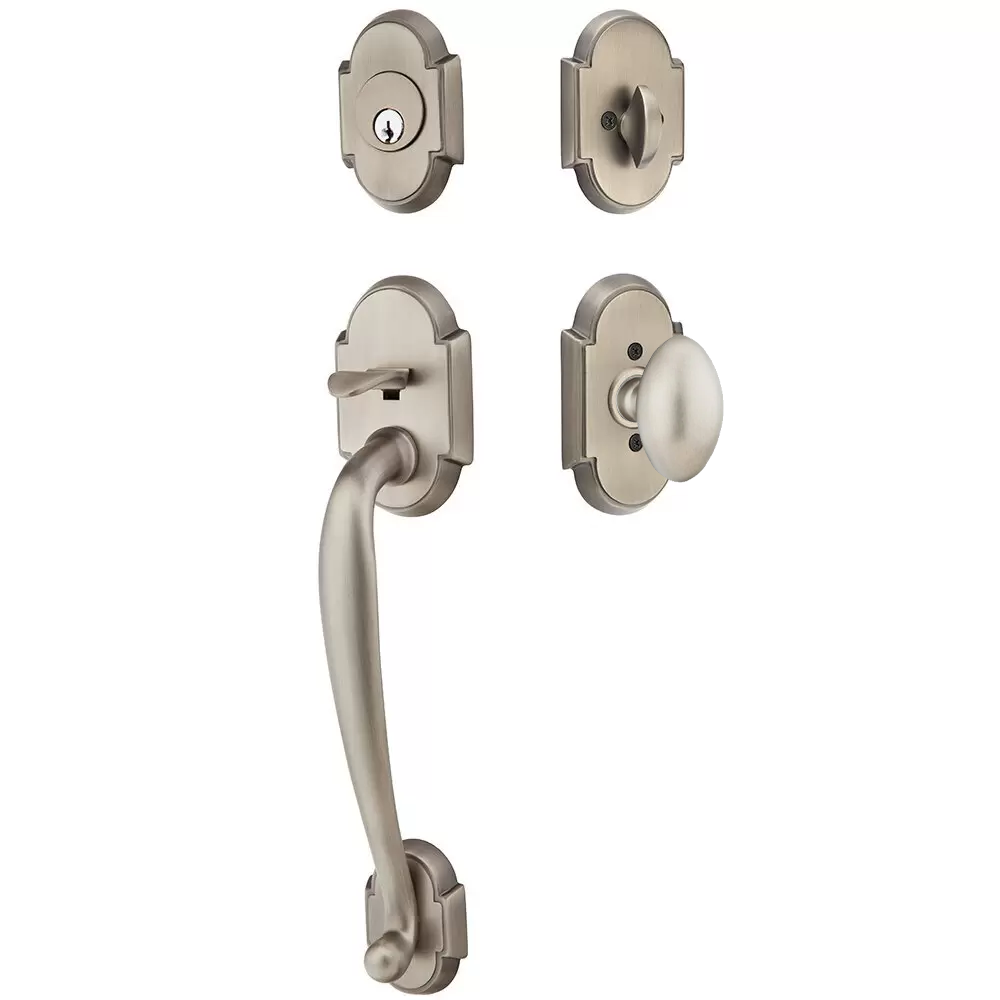 Emtek Nashville Tubular Entryset Sectional with Egg Knob