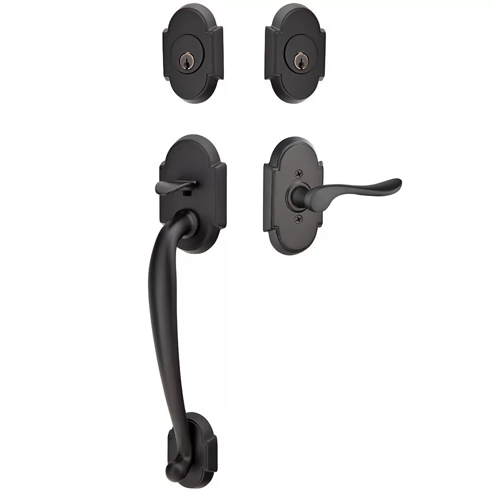 Emtek Nashville Tubular Entryset Sectional with Luzern Lever