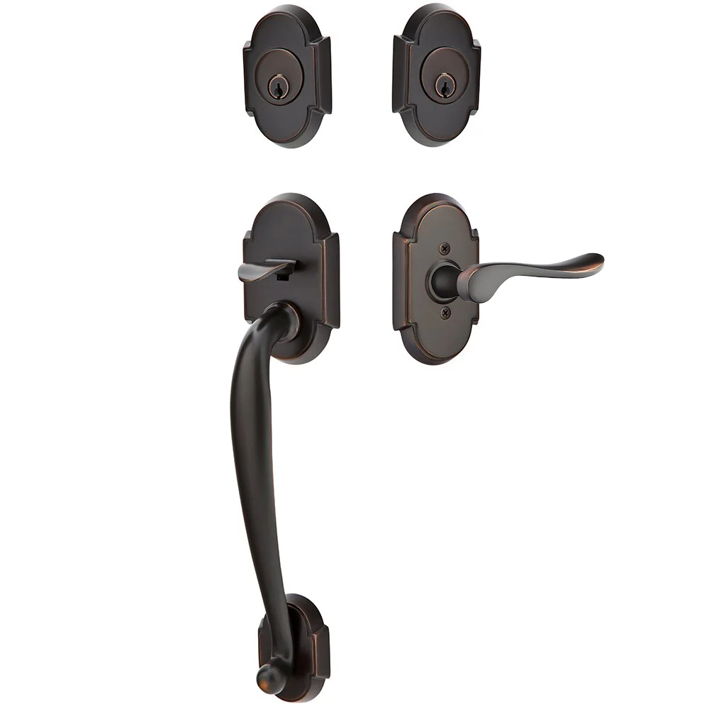 Emtek Nashville Tubular Entryset Sectional with Luzern Lever