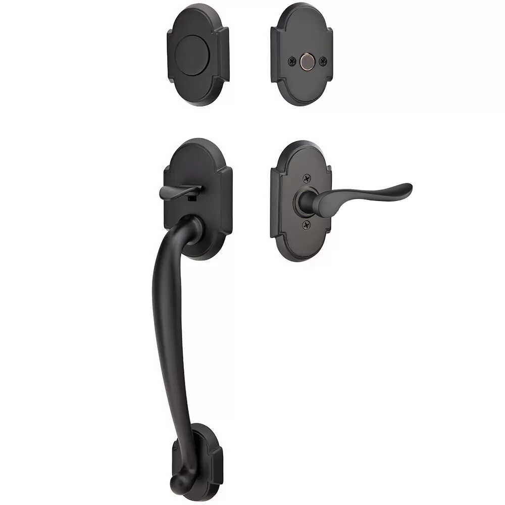 Emtek Nashville Tubular Entryset Sectional with Luzern Lever