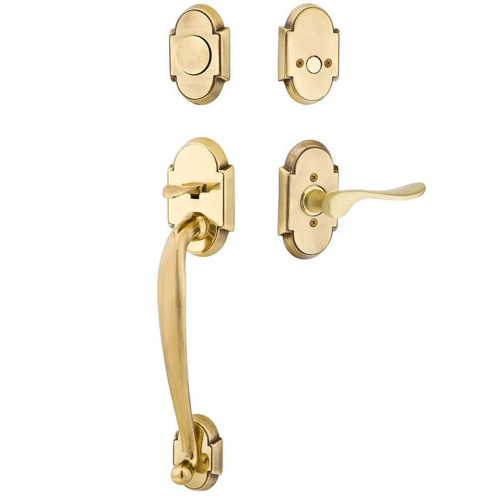 Emtek Nashville Tubular Entryset Sectional with Luzern Lever