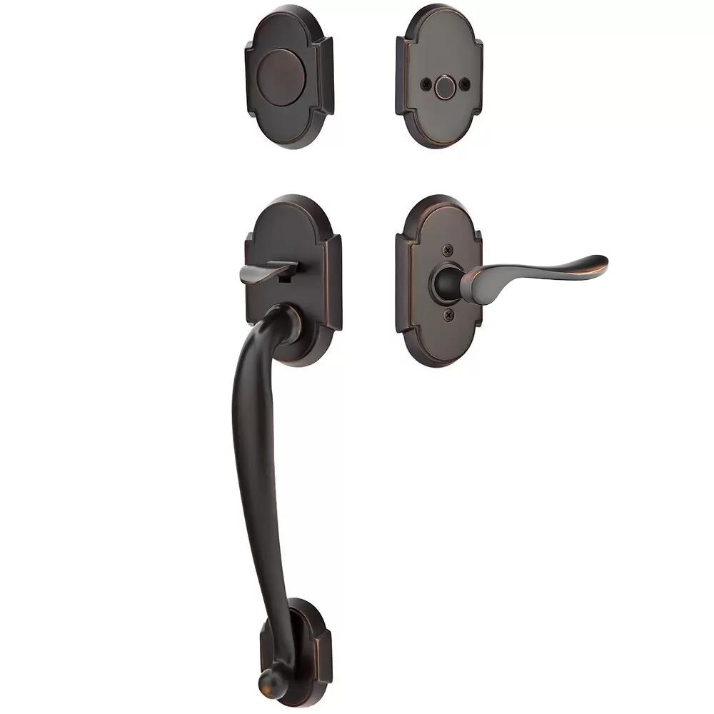 Emtek Nashville Tubular Entryset Sectional with Luzern Lever