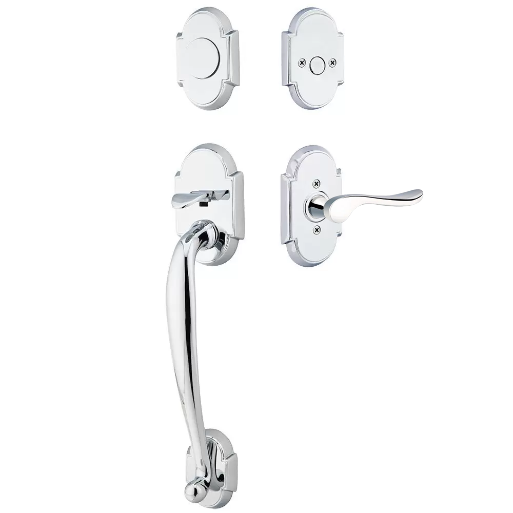 Emtek Nashville Tubular Entryset Sectional with Luzern Lever