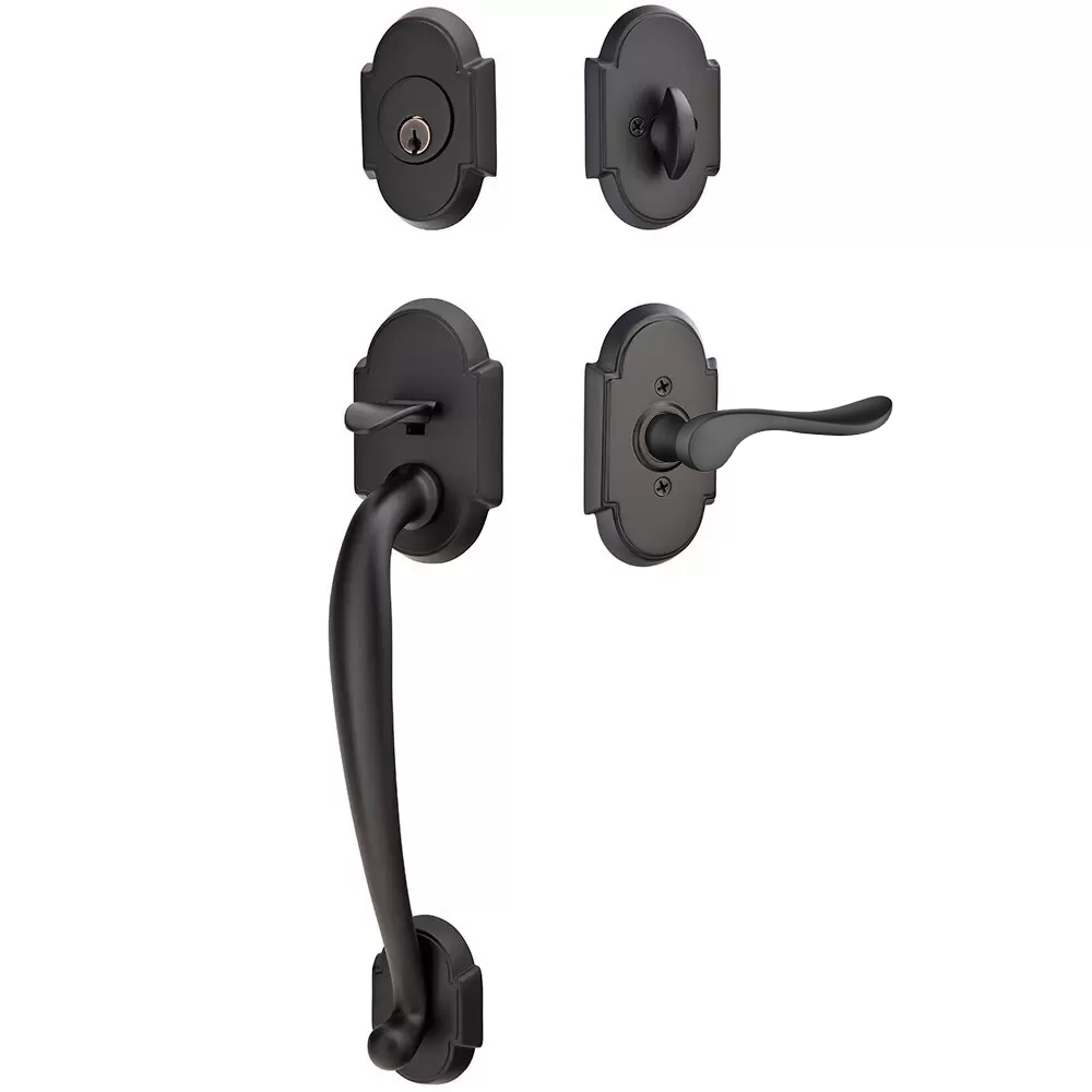 Emtek Nashville Tubular Entryset Sectional with Luzern Lever