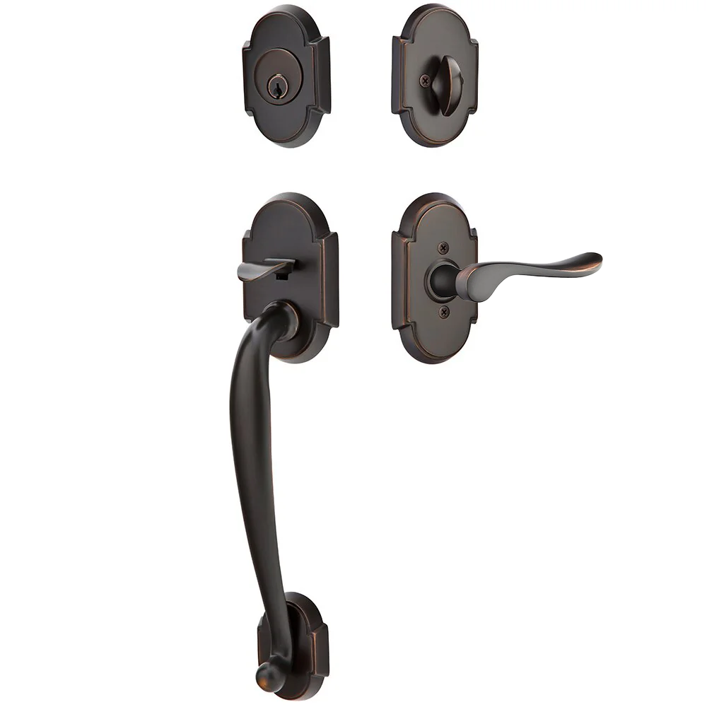 Emtek Nashville Tubular Entryset Sectional with Luzern Lever