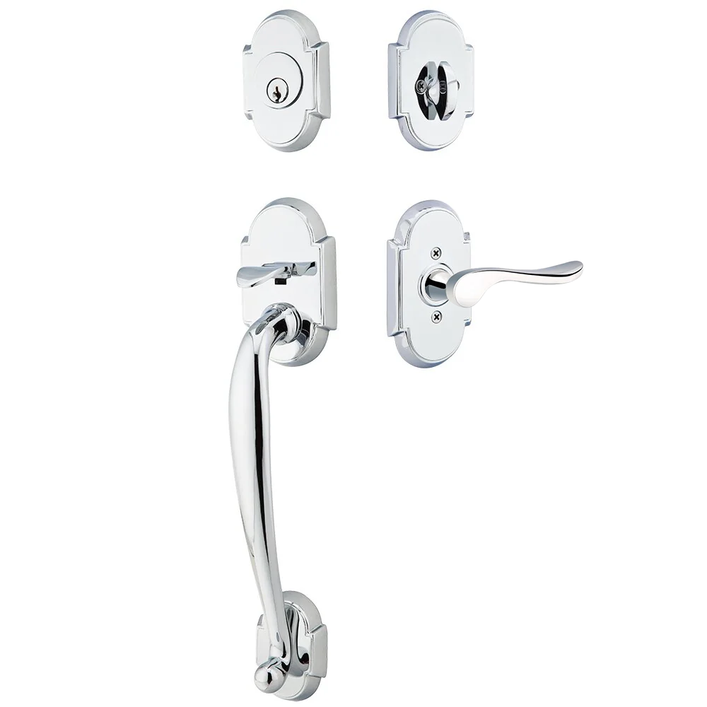 Emtek Nashville Tubular Entryset Sectional with Luzern Lever