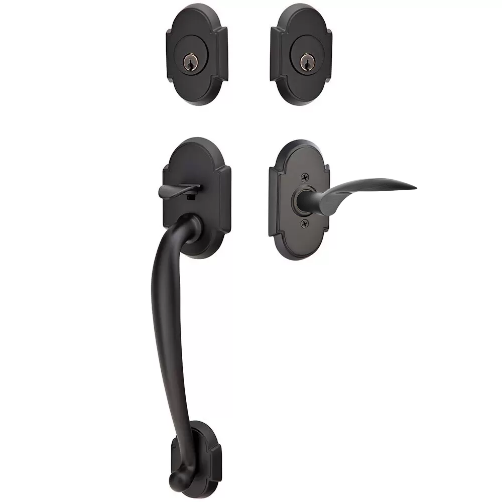 Emtek Nashville Tubular Entryset Sectional with Mercury Lever