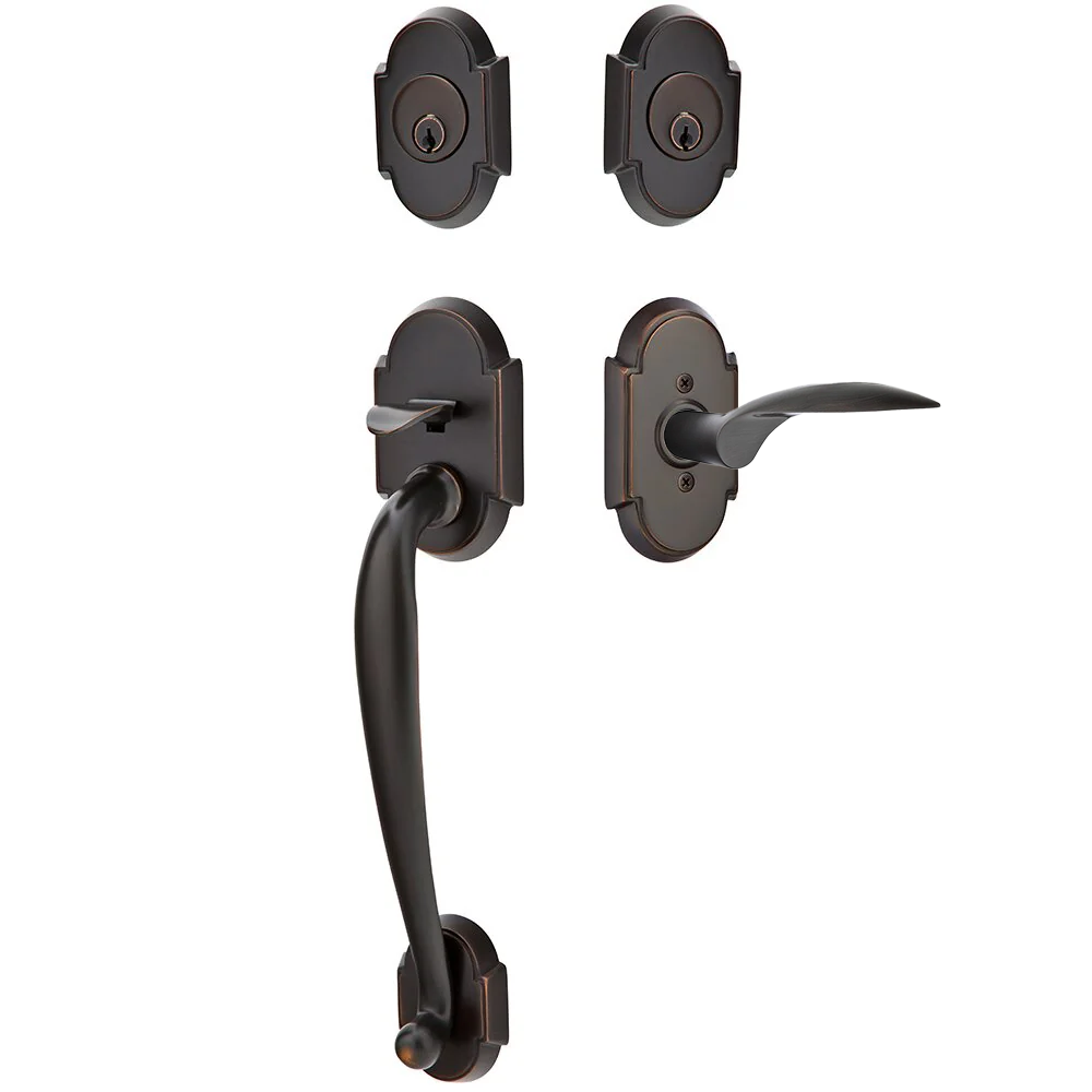 Emtek Nashville Tubular Entryset Sectional with Mercury Lever