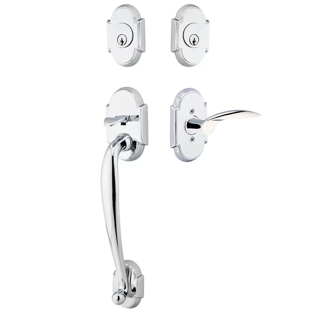 Emtek Nashville Tubular Entryset Sectional with Mercury Lever