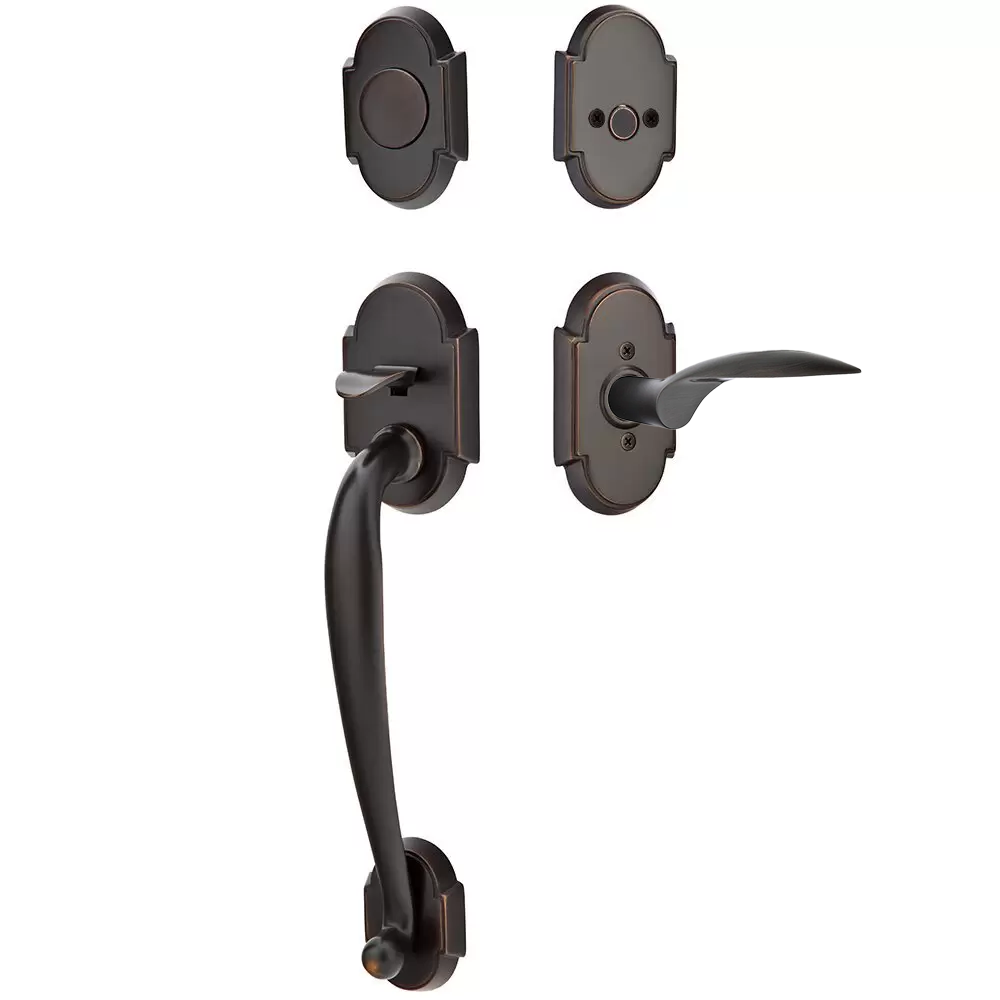 Emtek Nashville Tubular Entryset Sectional with Mercury Lever