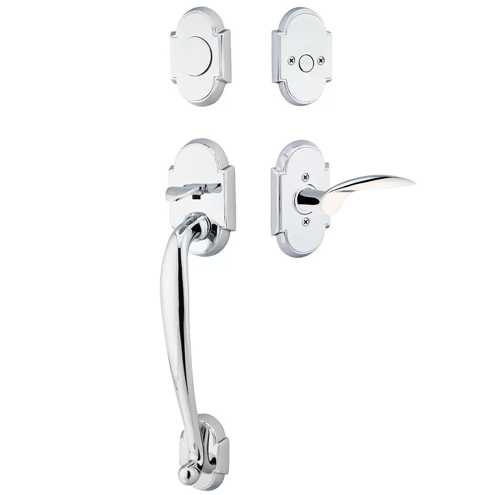 Emtek Nashville Tubular Entryset Sectional with Mercury Lever