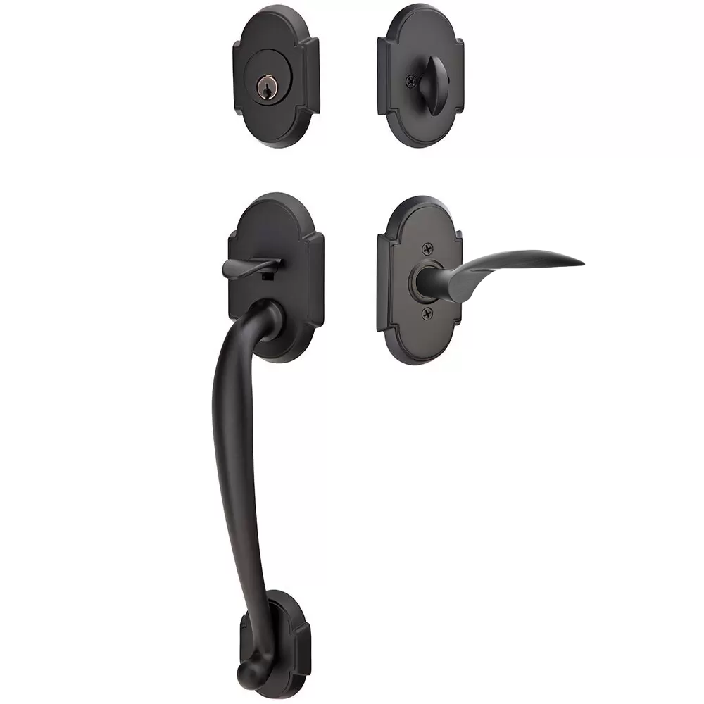 Emtek Nashville Tubular Entryset Sectional with Mercury Lever