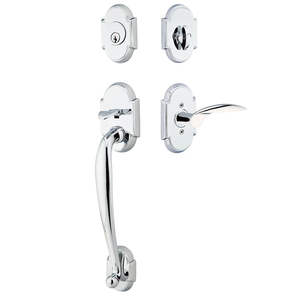 Emtek Nashville Tubular Entryset Sectional with Mercury Lever