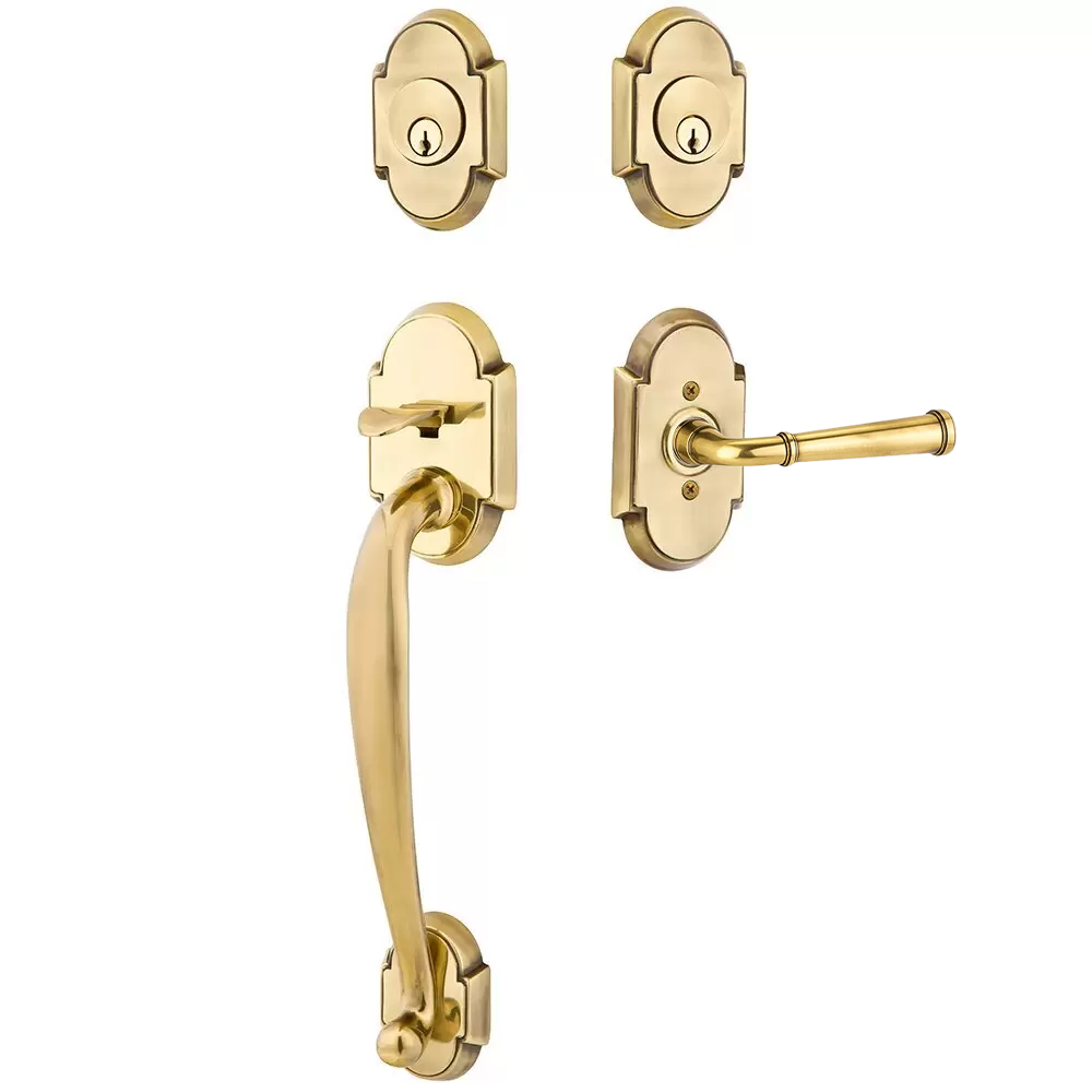 Emtek Nashville Tubular Entryset Sectional with Merrimack Lever