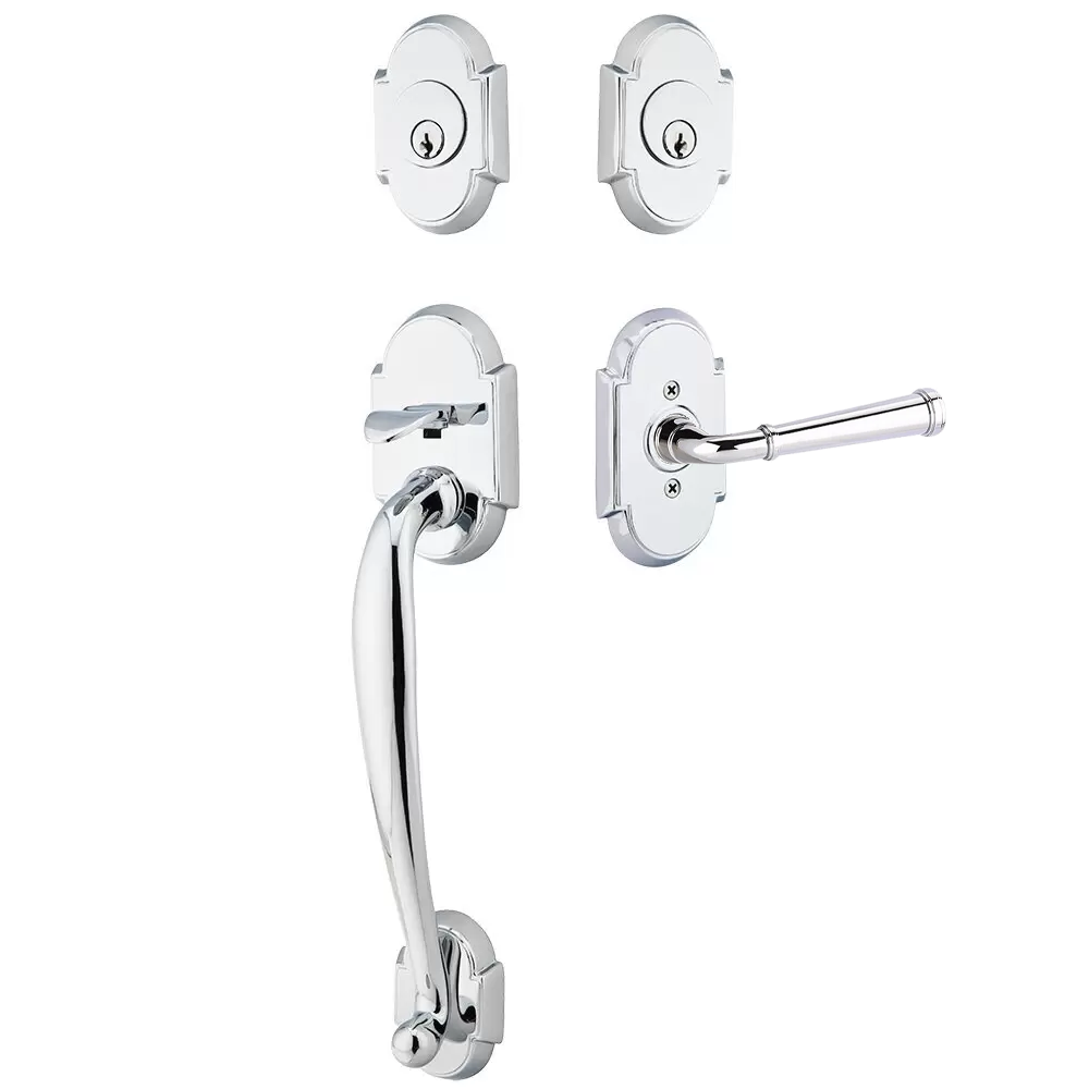 Emtek Nashville Tubular Entryset Sectional with Merrimack Lever