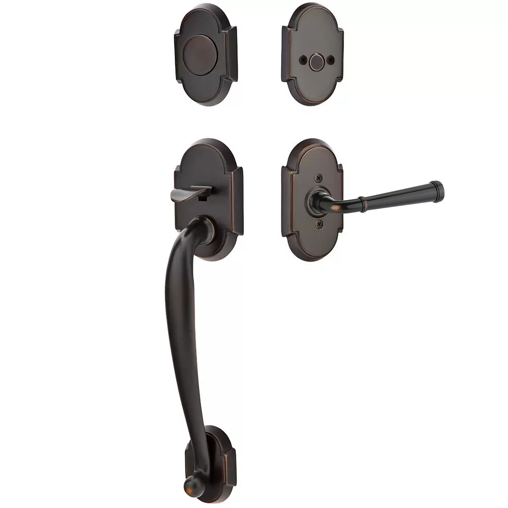 Emtek Nashville Tubular Entryset Sectional with Merrimack Lever