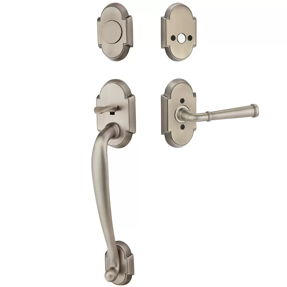 Emtek Nashville Tubular Entryset Sectional with Merrimack Lever