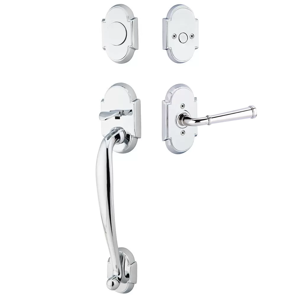 Emtek Nashville Tubular Entryset Sectional with Merrimack Lever