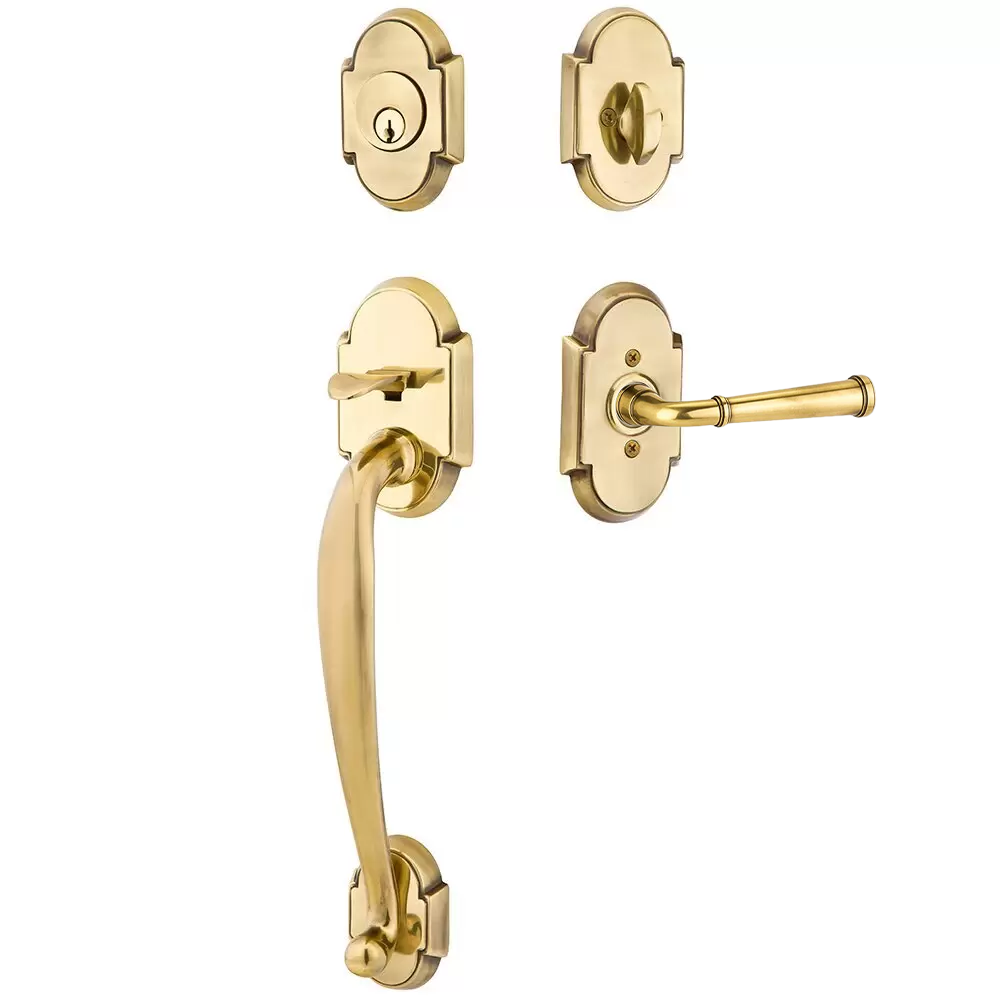 Emtek Nashville Tubular Entryset Sectional with Merrimack Lever