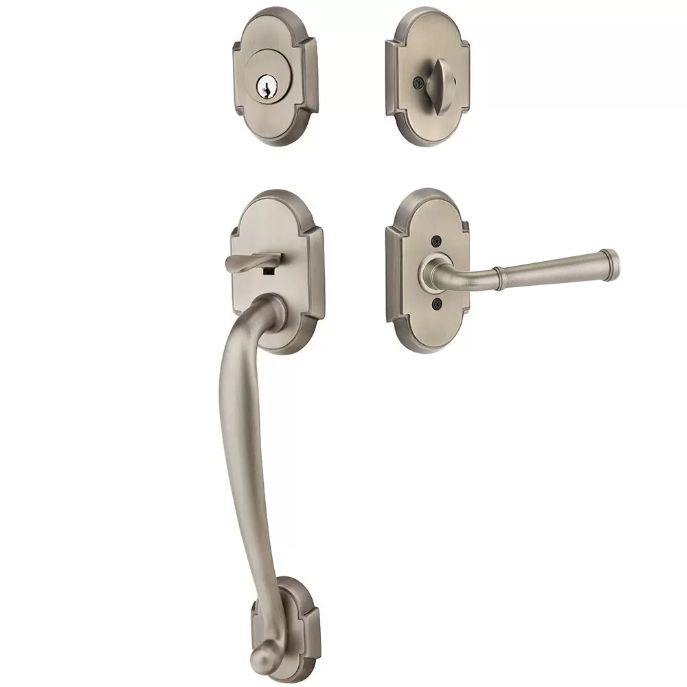 Emtek Nashville Tubular Entryset Sectional with Merrimack Lever