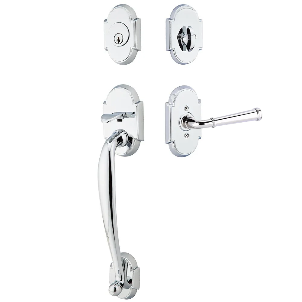 Emtek Nashville Tubular Entryset Sectional with Merrimack Lever