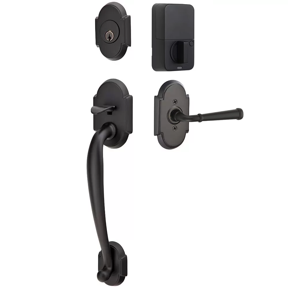 Emtek Nashville Tubular Entryset Sectional with Merrimack Lever